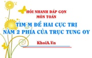 Hai điểm cực trị nằm về 2 phía của trục tung Oy (hàm số bậc 3)? Toán lớp 12 - Hỏi nhanh đáp gọn
